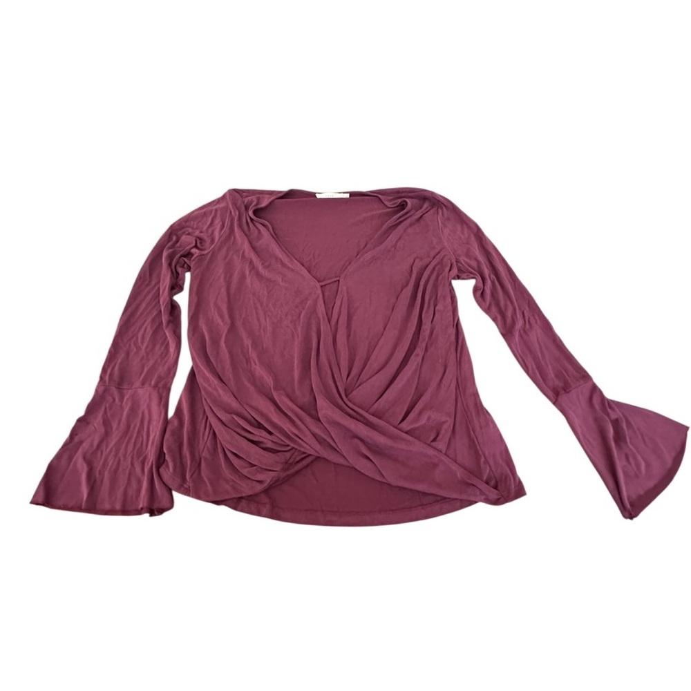 Lush Plum Wrap Blouse
